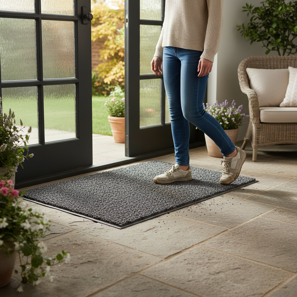 Premium Outdoor Entrance Mat with Non-Directional Looped Surface for Effective Dirt and Moisture Scraping - Durable and UV-Resistant