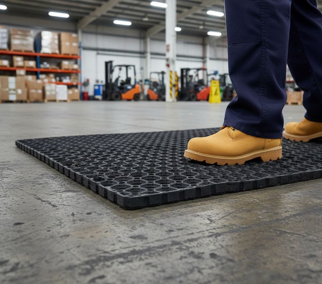 Premium Honeycomb Rubber Mat for Enhanced Safety and Cleanliness in Any Space - High-Quality Professional Grade for Industrial and Commercial Appli...