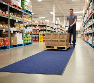 Premium Heavy Duty Supermarket Mats with 3mm Nitrile Rubber Base for Safety and Durability in High-Traffic Retail Environments