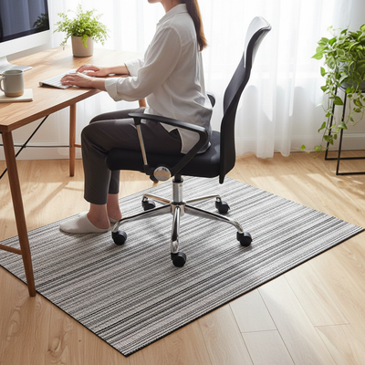 Premium Vinyl Chair Mat for Hard Floors - Durable Office Floor Protection with Antibacterial Properties