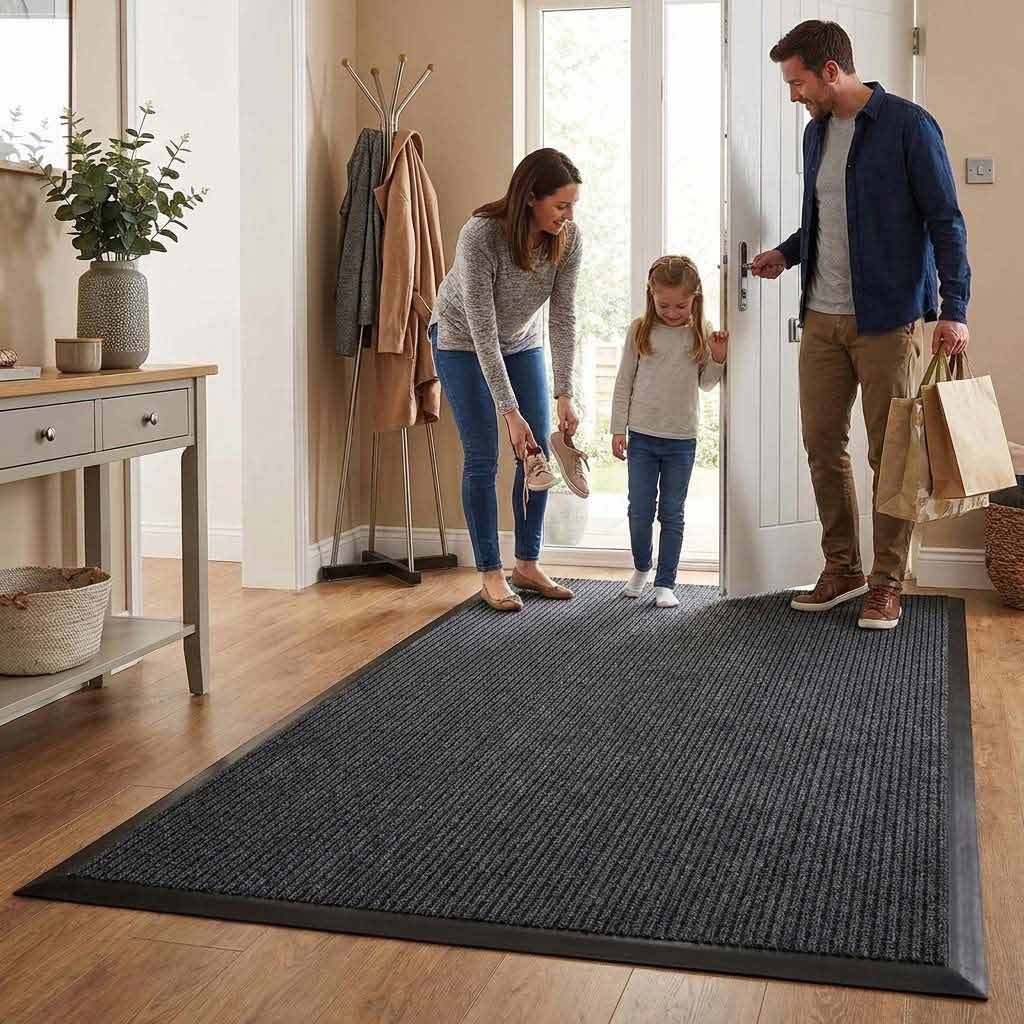 Premium Colour Brush Mat UK | Heavy-Duty Entrance Matting with Ramping Edge