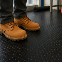 Studded Oil Resistant Flooring - Slip-Not Non-Slip Rubber Matting - Durable & Attractive Dot Pattern - High Slip Resistance