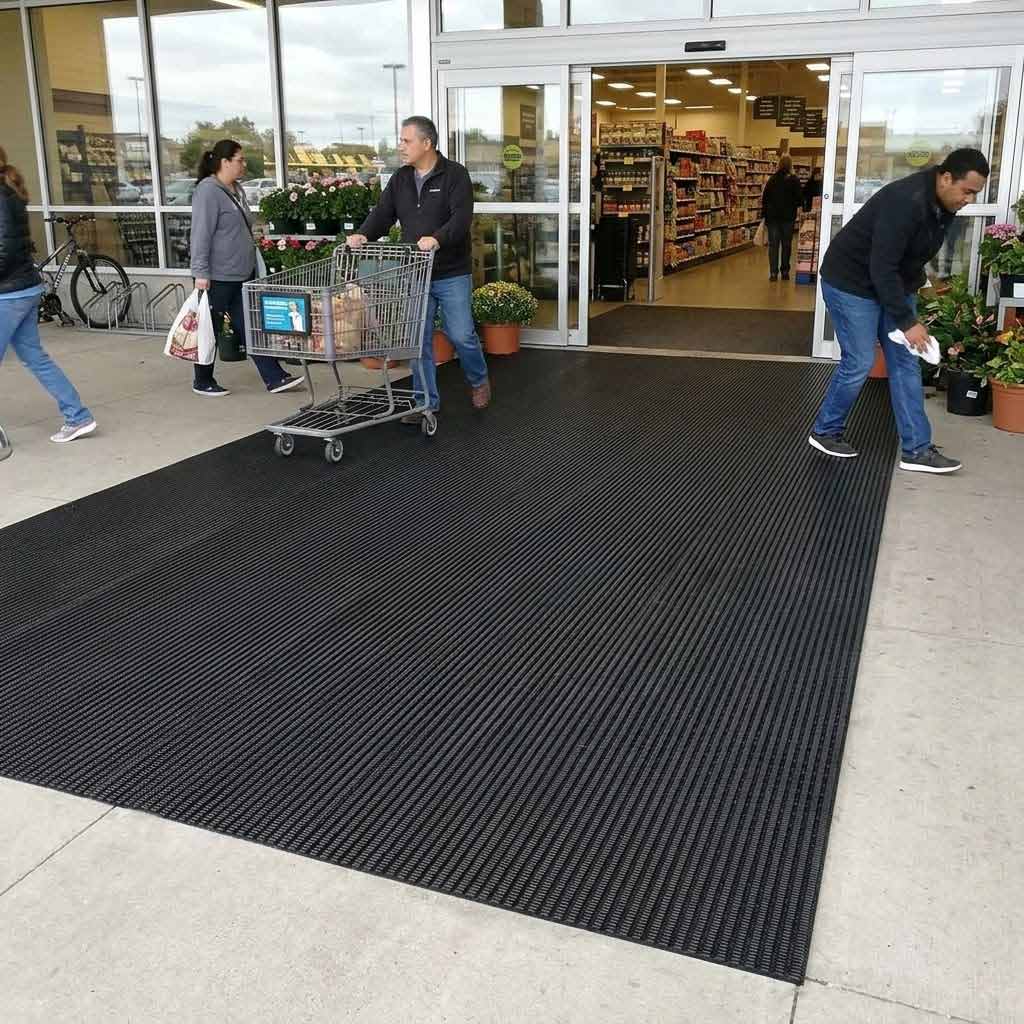 Premium Heavy Duty Entrance Roll Matting with Slip-Resistant Tread for Indoor and Outdoor Use, Easy Installation and Versatile Fit