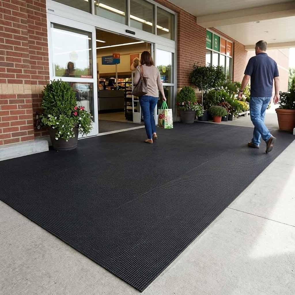 Premium Heavy Duty Entrance Roll Matting with Slip-Resistant Tread for Indoor and Outdoor Use, Easy Installation and Versatile Fit