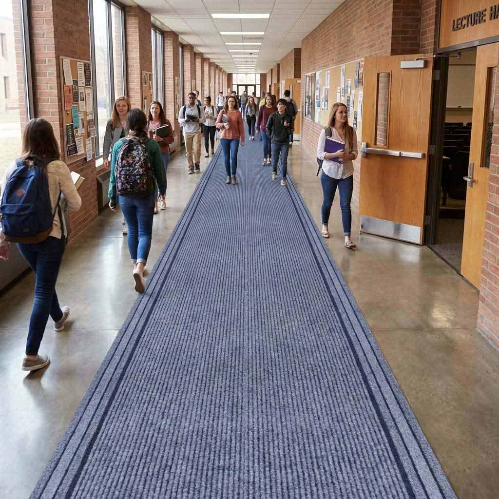Premium Striped Hallway Mat 67cm | Heavy-Duty Non-Slip Runner
