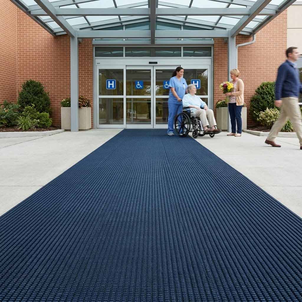 Premium Heavy Duty Entrance Roll Matting with Slip-Resistant Tread for Indoor and Outdoor Use, Easy Installation and Versatile Fit