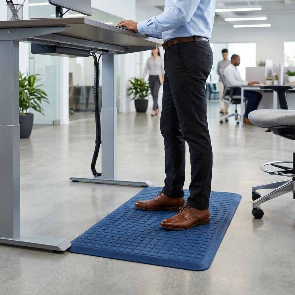 Premium Stand Up Mat with Deep Nitrile Rubber Cushioning for Comfort and Support