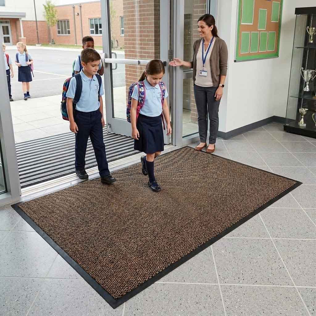 Premium Plush Vinyl Backed Mat - Durable, Slip-Resistant Entrance Solution with Custom Sizing Options