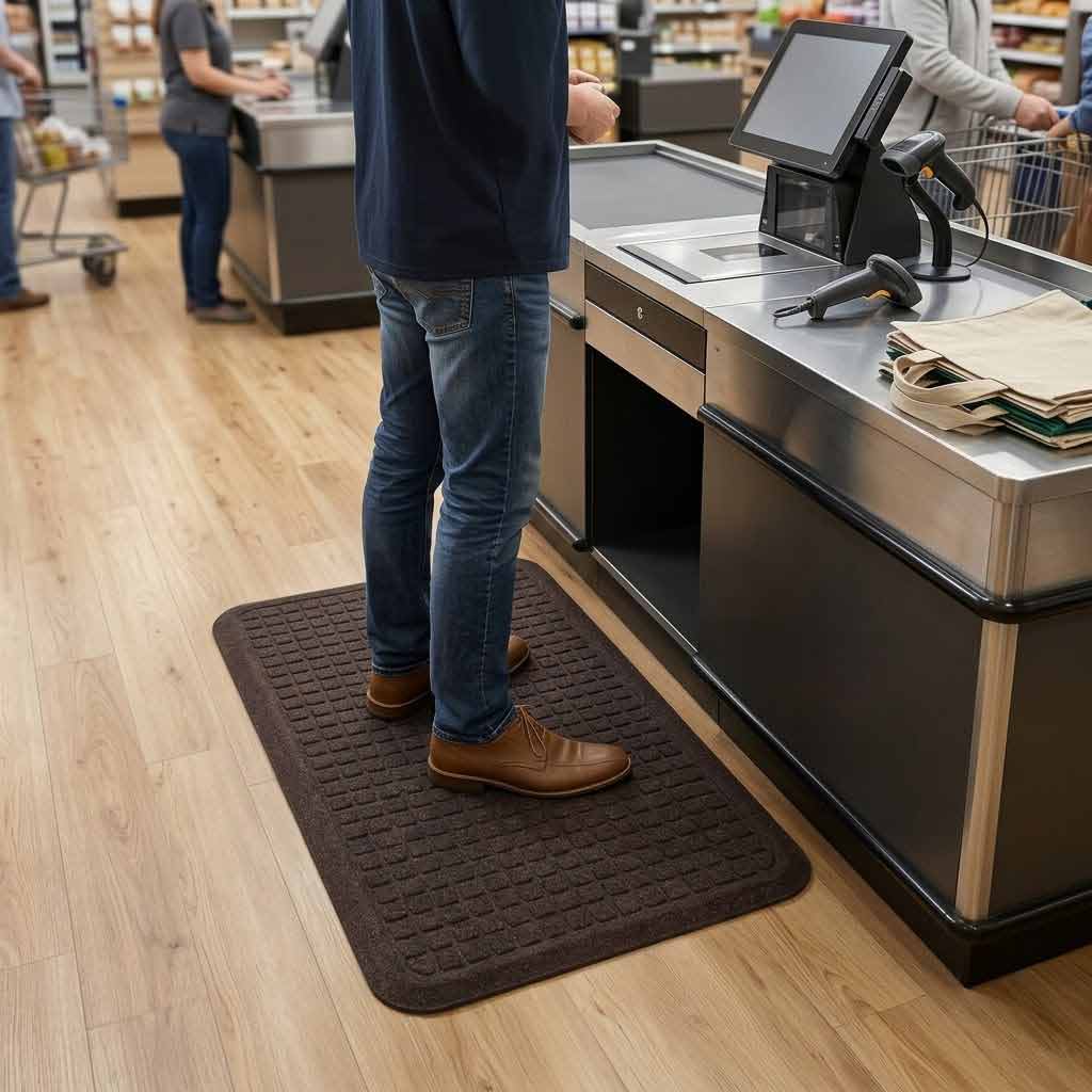 Premium Stand Up Mat with Deep Nitrile Rubber Cushioning for Comfort and Support