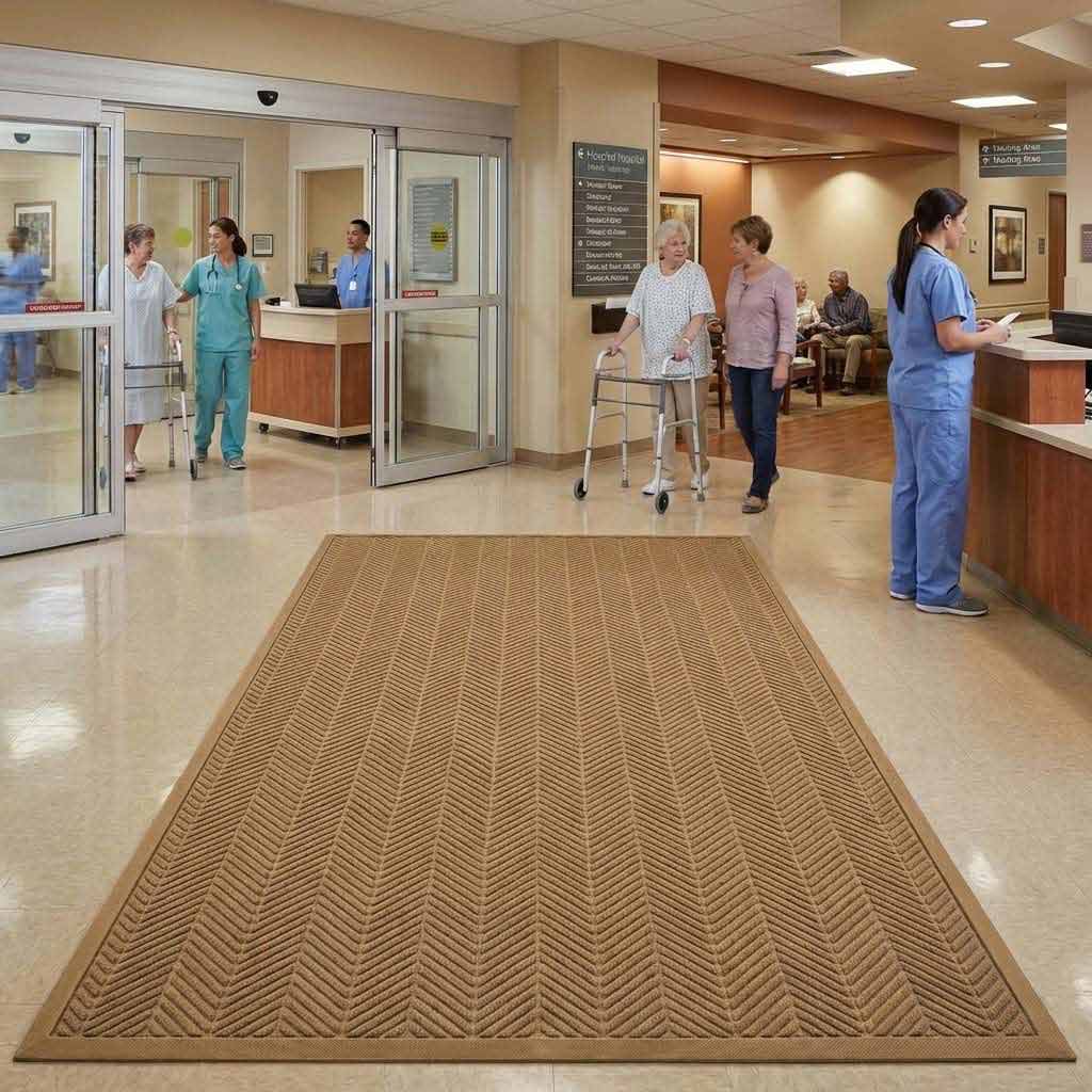 Premium Herringbone Entrance Mat UK | Heavy-Duty Bi-Level Door Mat