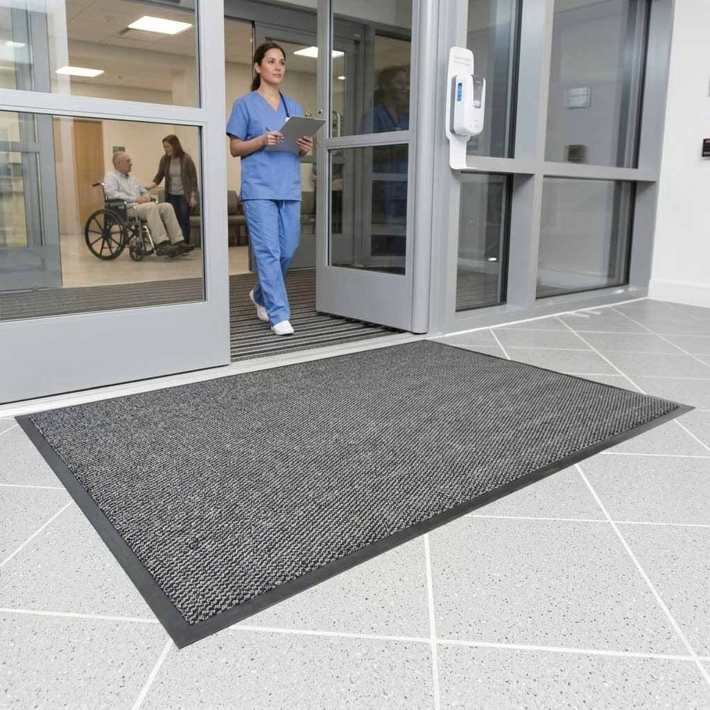 Premium Plush Vinyl Backed Mat - Durable, Slip-Resistant Entrance Solution with Custom Sizing Options