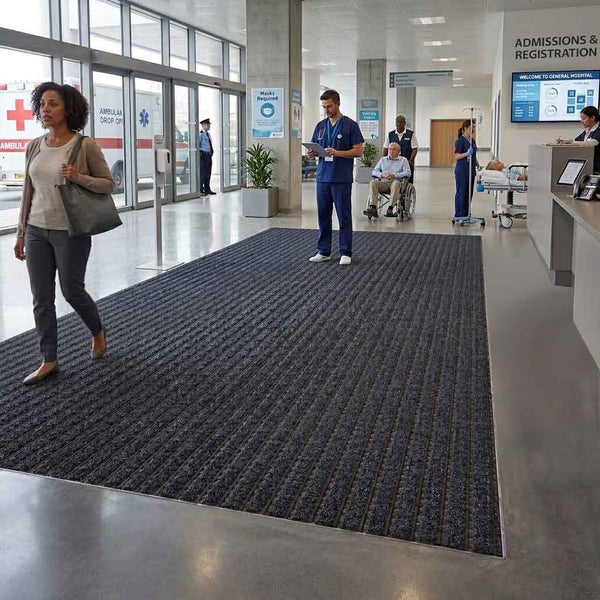 Premium Heavy Duty Track Entrance Matting with Nylon Carpet Inserts for High Traffic Areas