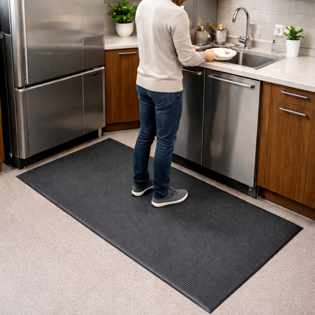 Premium High-Performance Anti-Fatigue Mat with Moisture Barrier and Durable Heat-Sealed Edges for Comfort and Safety