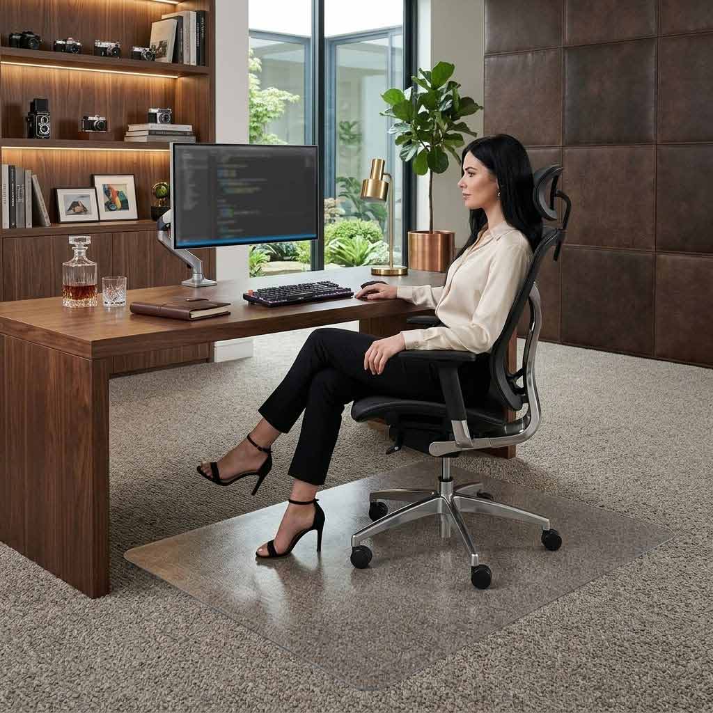 Premium Rectangular Chair Mat UK | Heavy-Duty Floor Protection