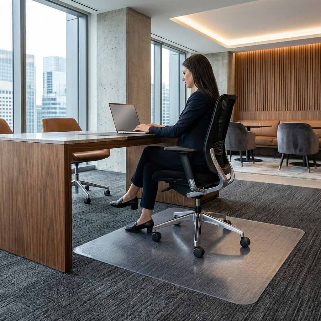 Premium Rectangular Chair Mat UK | Heavy-Duty Floor Protection