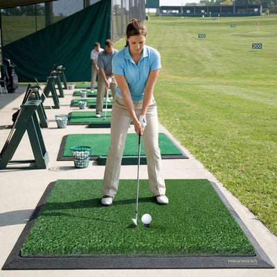 Premium Heavy Duty Golf Mat with 15mm Woven Polypropylene Surface and 10mm Rubber Crumb Backing for Enhanced Stability