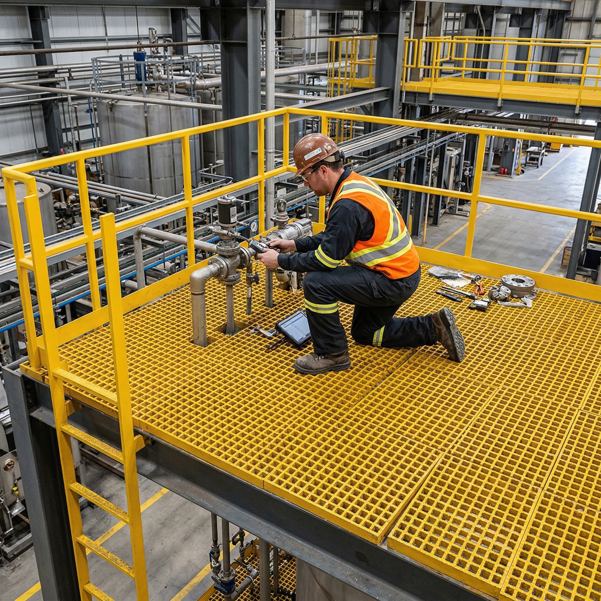 Premium High-Performance Waffle Boards - Slip Resistant, Lightweight, Chemical Resistant Composite Grating Solution