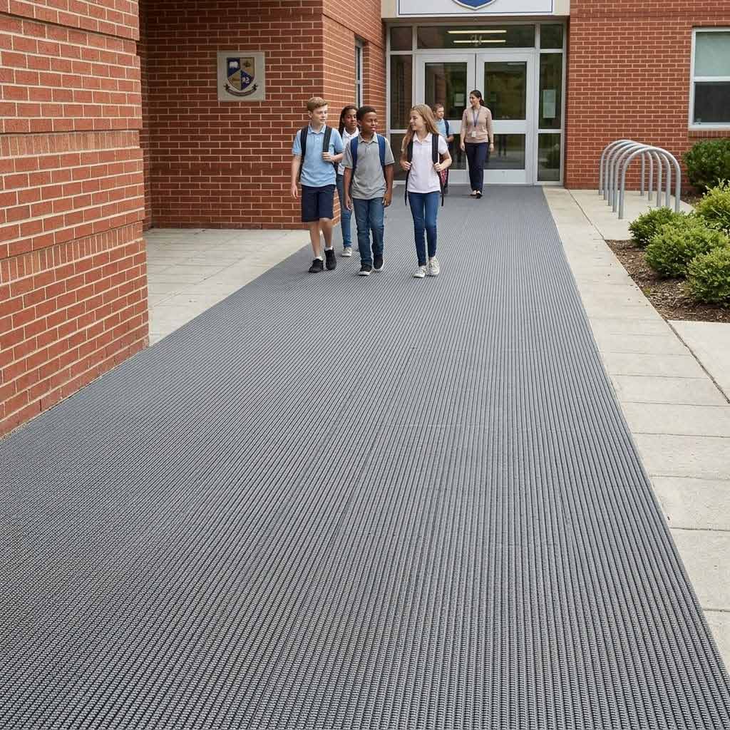 Premium Heavy Duty Entrance Roll Matting with Slip-Resistant Tread for Indoor and Outdoor Use, Easy Installation and Versatile Fit