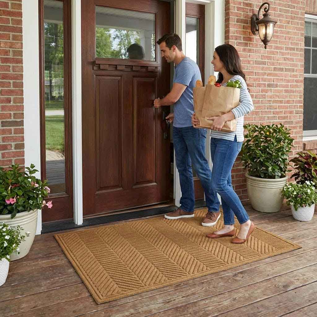 Premium Heavy Duty Doormats with Slip-Resistant Backing - Ideal for Indoor and Outdoor Use, Eco-Friendly Materials, and Timeless Designs