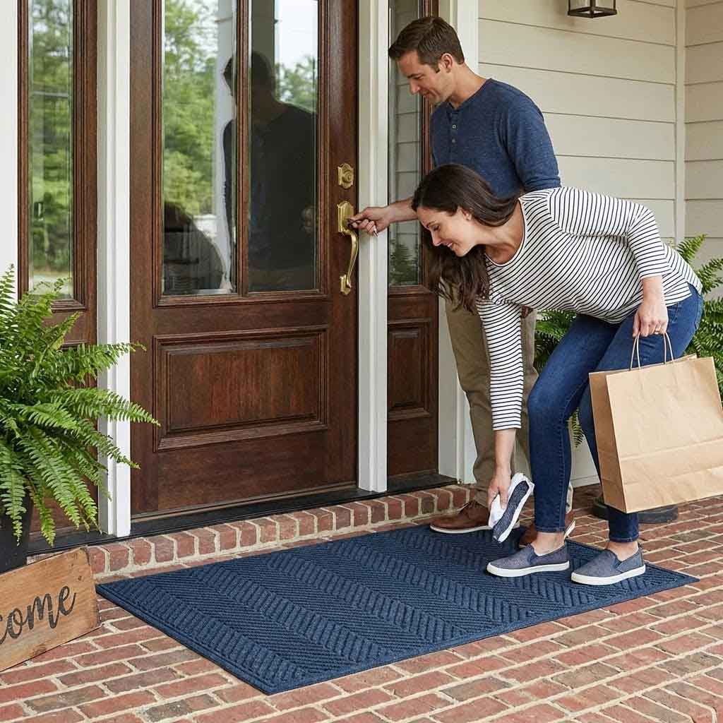 Premium Heavy Duty Doormats with Slip-Resistant Backing - Ideal for Indoor and Outdoor Use, Eco-Friendly Materials, and Timeless Designs
