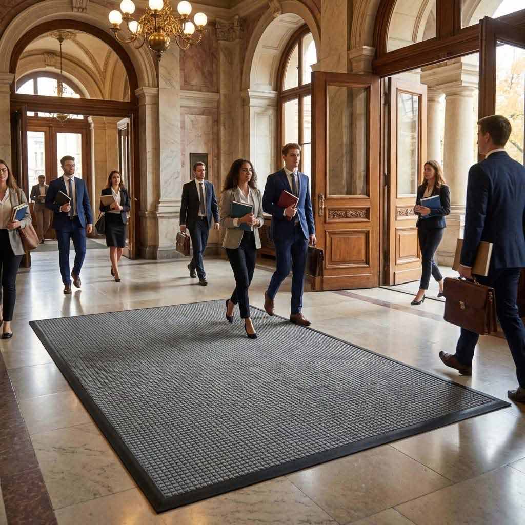 Heavy Duty Bi-Level Entry Mat UK | Premium Rubber Border Entrance Matting
