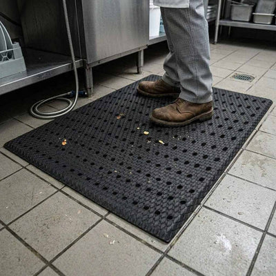 Premium Anti-Fatigue Non-Slip Mats with Drainage Holes for Workplace Safety and Comfort