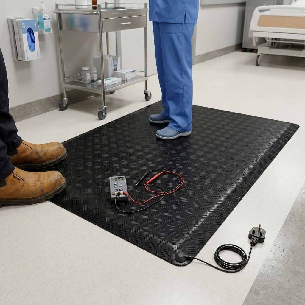 Premium ESD Anti-Fatigue Mat UK | Heavy-Duty Anti-Static Matting with Ramped Edges