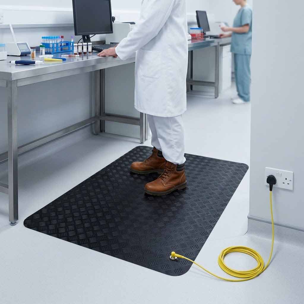 Premium ESD Anti-Fatigue Mat UK | Heavy-Duty Anti-Static Matting with Ramped Edges