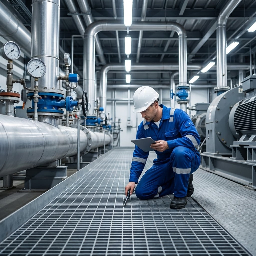 Premium High-Performance Waffle Boards - Slip Resistant, Lightweight, Chemical Resistant Composite Grating Solution  Colour Greyrey