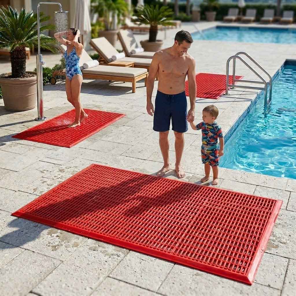 Premium Leisure Swimming Pool Matting for Enhanced Safety and Comfort in Wet Areas