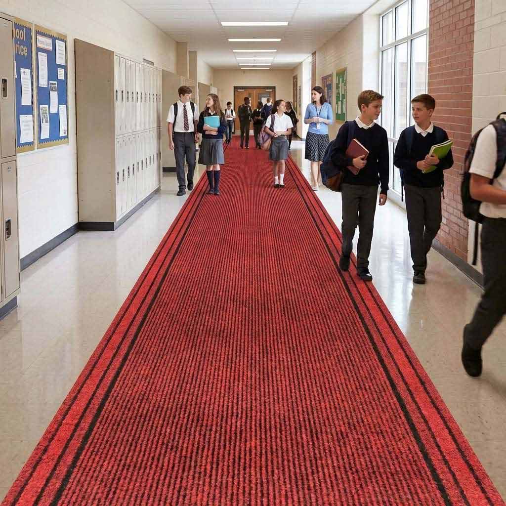 Premium Striped Hallway Mat 67cm | Heavy-Duty Non-Slip Runner