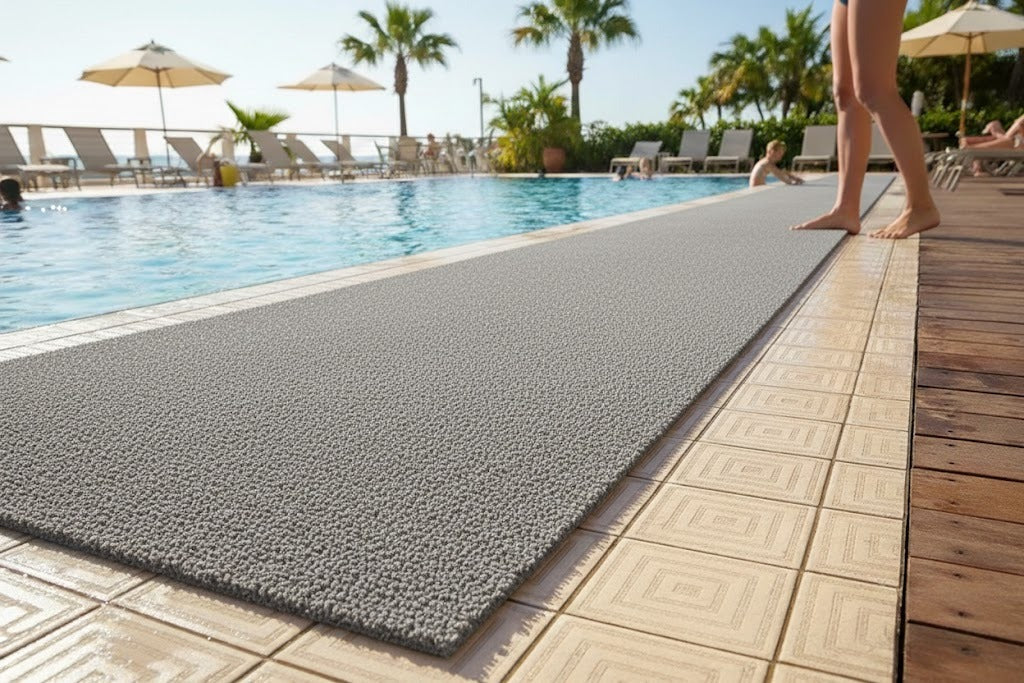 Premium Slip-Resistant Comfort Mats for Swimming Pool Areas - Easy to Clean and Fully Reversible Design
