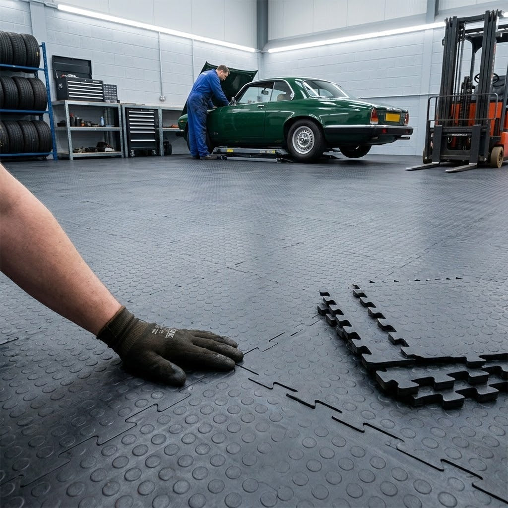 Premium Eco PVC Floor Covering UK - Heavy-Duty Interlocking Tiles