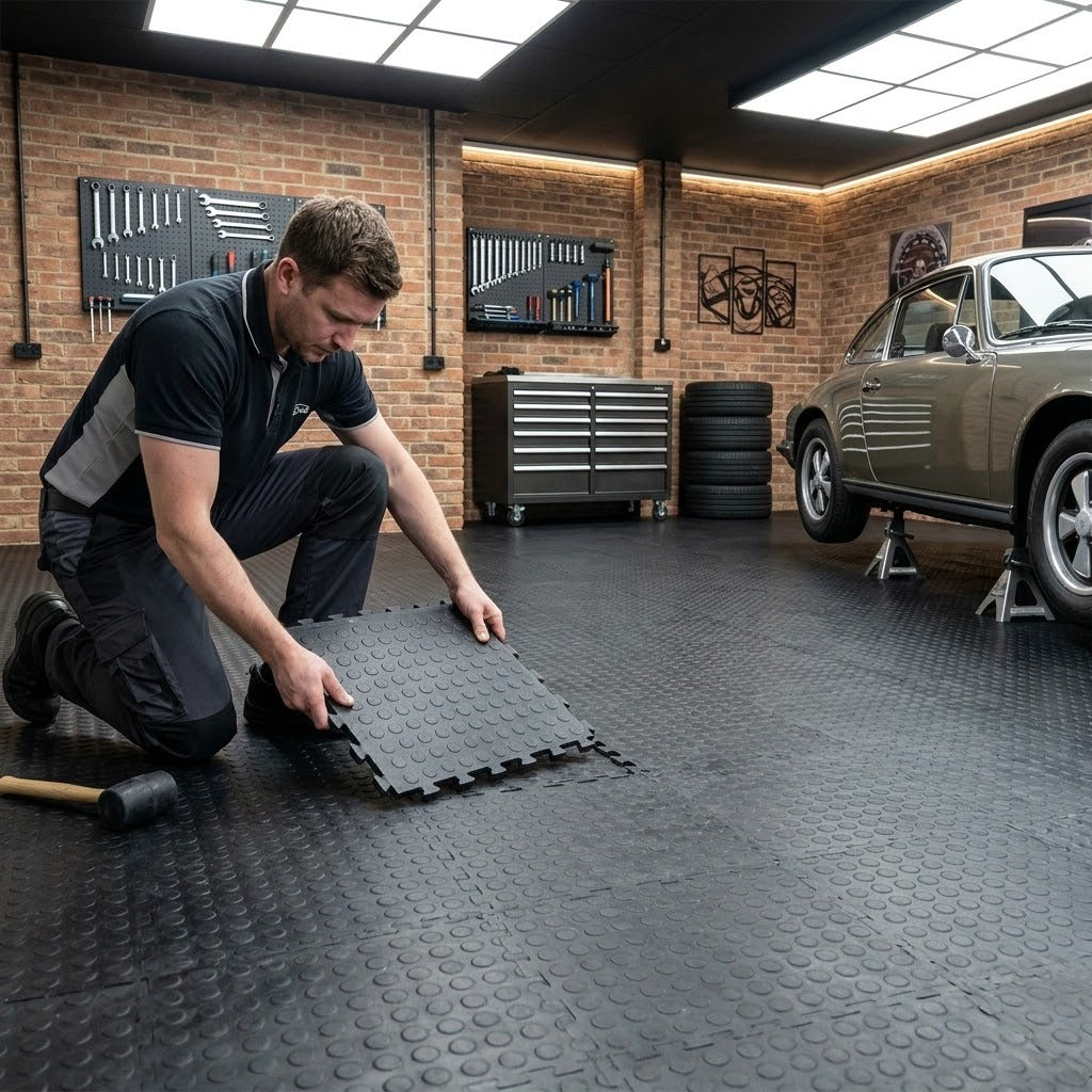 Premium Eco PVC Floor Covering UK - Heavy-Duty Interlocking Tiles