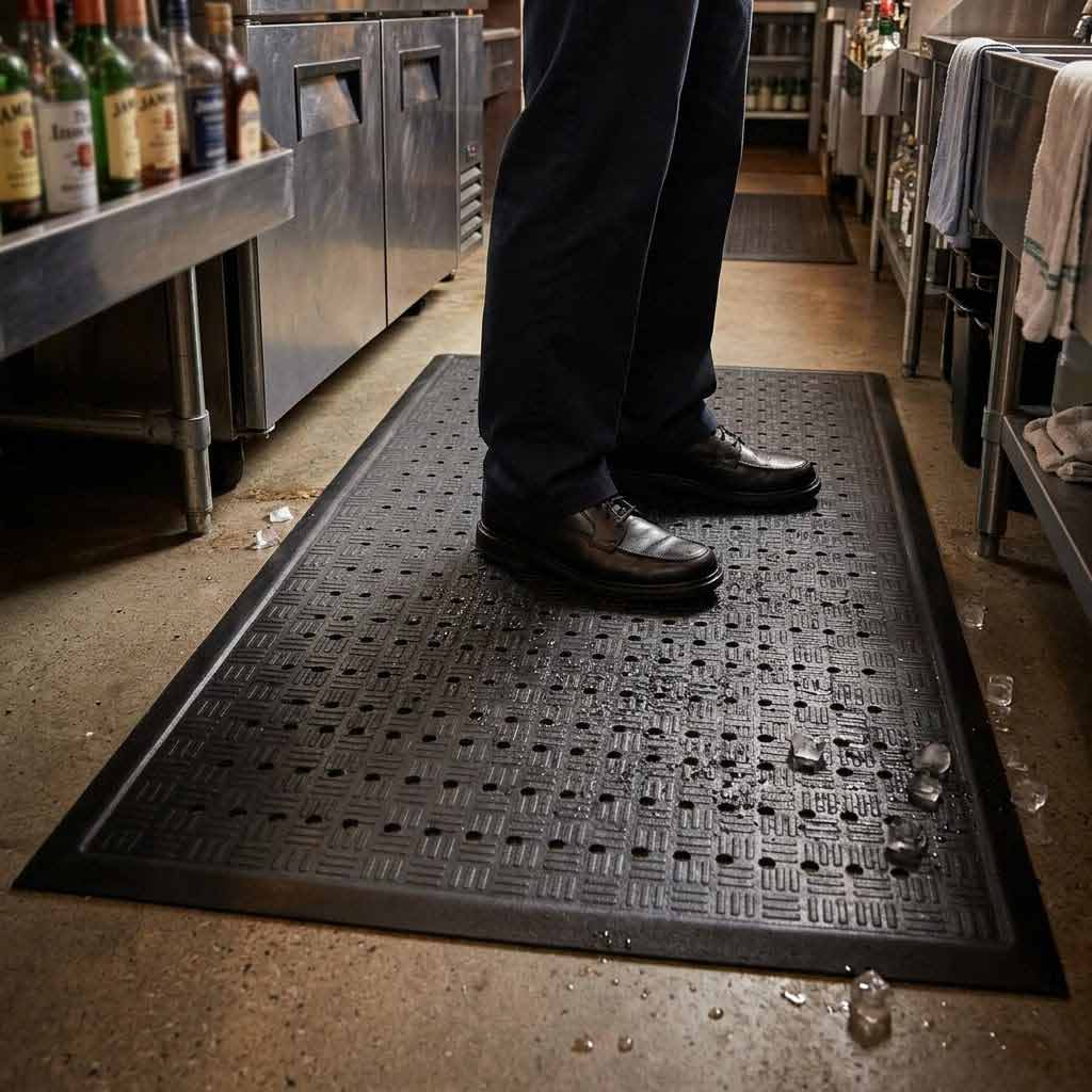 Premium Anti-Fatigue Non-Slip Mats with Drainage Holes | Industrial & Commercial