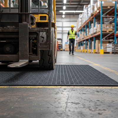 Heavy Duty Forklift Mat UK - Premium Polypropylene Warehouse Floor Protection