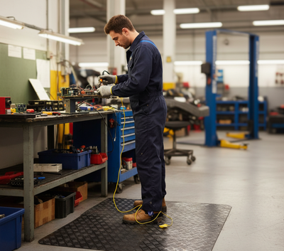 Premium ESD Anti-Fatigue Mat UK | Heavy-Duty Anti-Static Matting with Ramped Edges