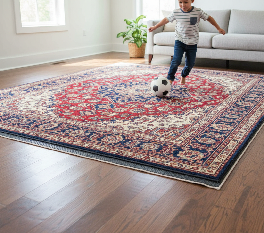 Premium Non-Skid Anti-Slip Mat and Rug Underlay for Enhanced Safety on Hard Floors and Carpets