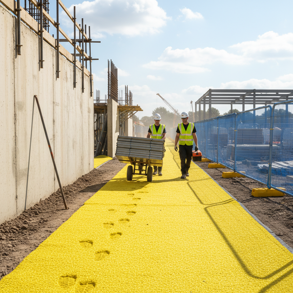 Premium Heavy Duty Spaghetti Trax Mat for Construction and Industrial Use - Slip Resistant, UV Resistant, and Customizable