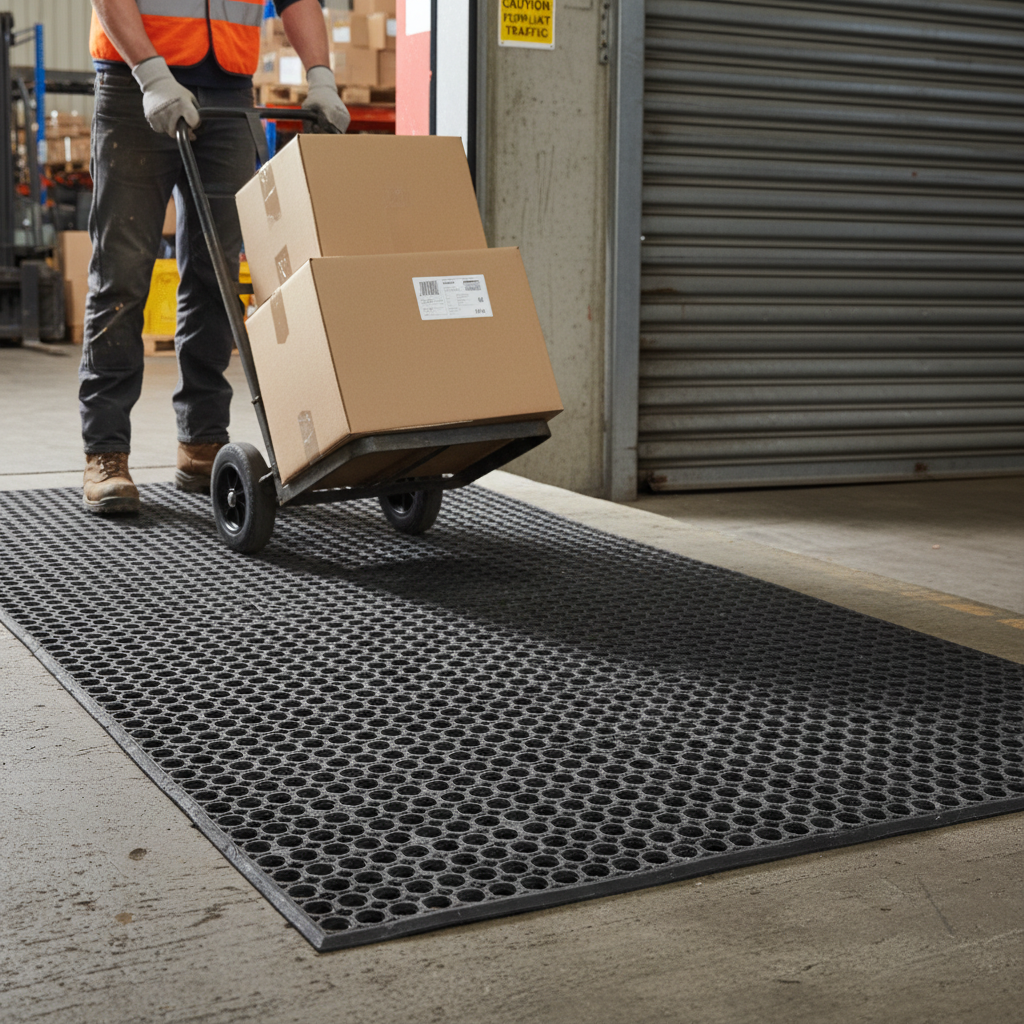 Heavy Duty Anti-Slip Rubber Mat UK | Premium Drainage System