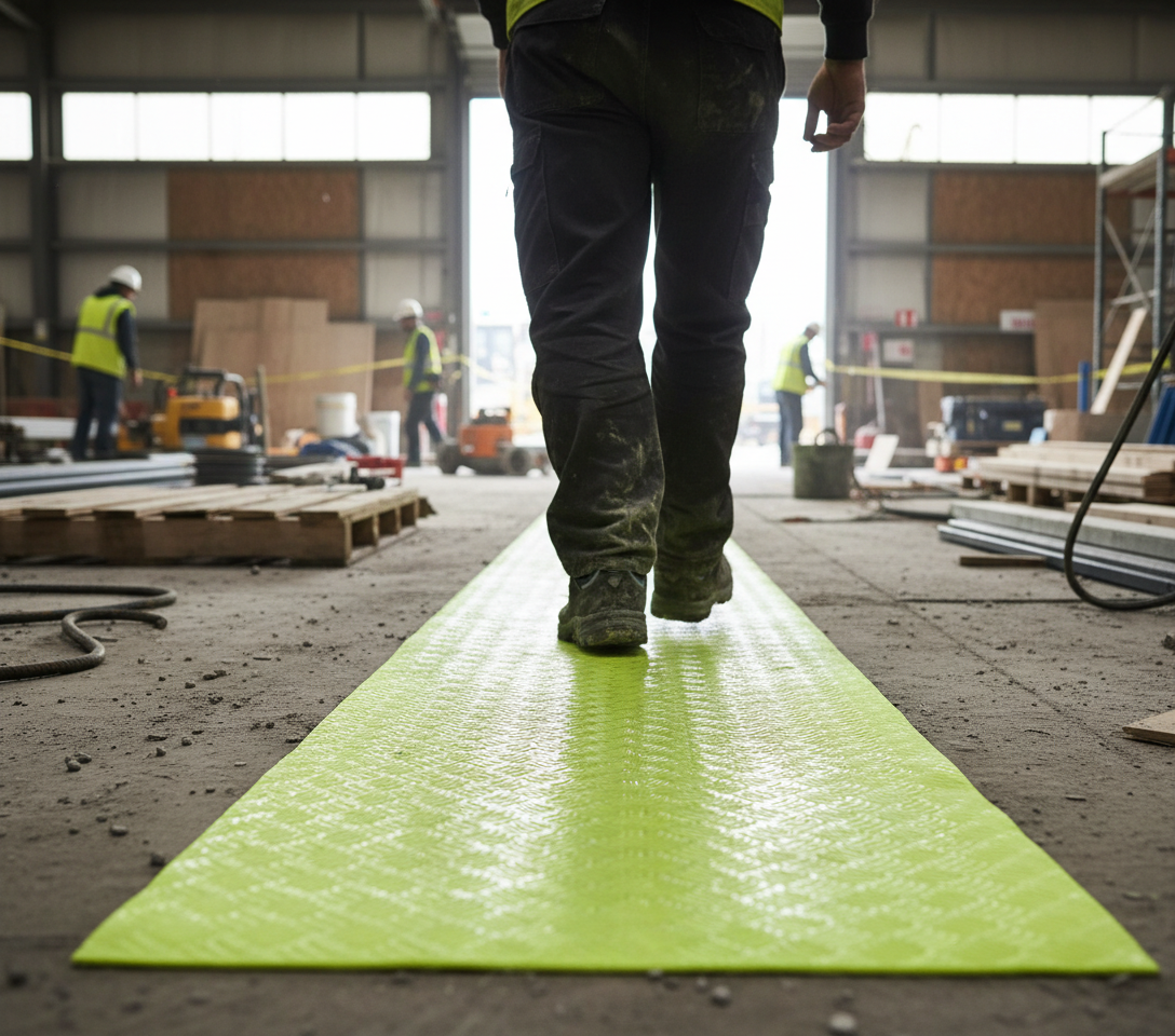 Premium High Visibility Matting for Safety and Convenience at Construction Sites - Flexible, Durable, and Easy to Install