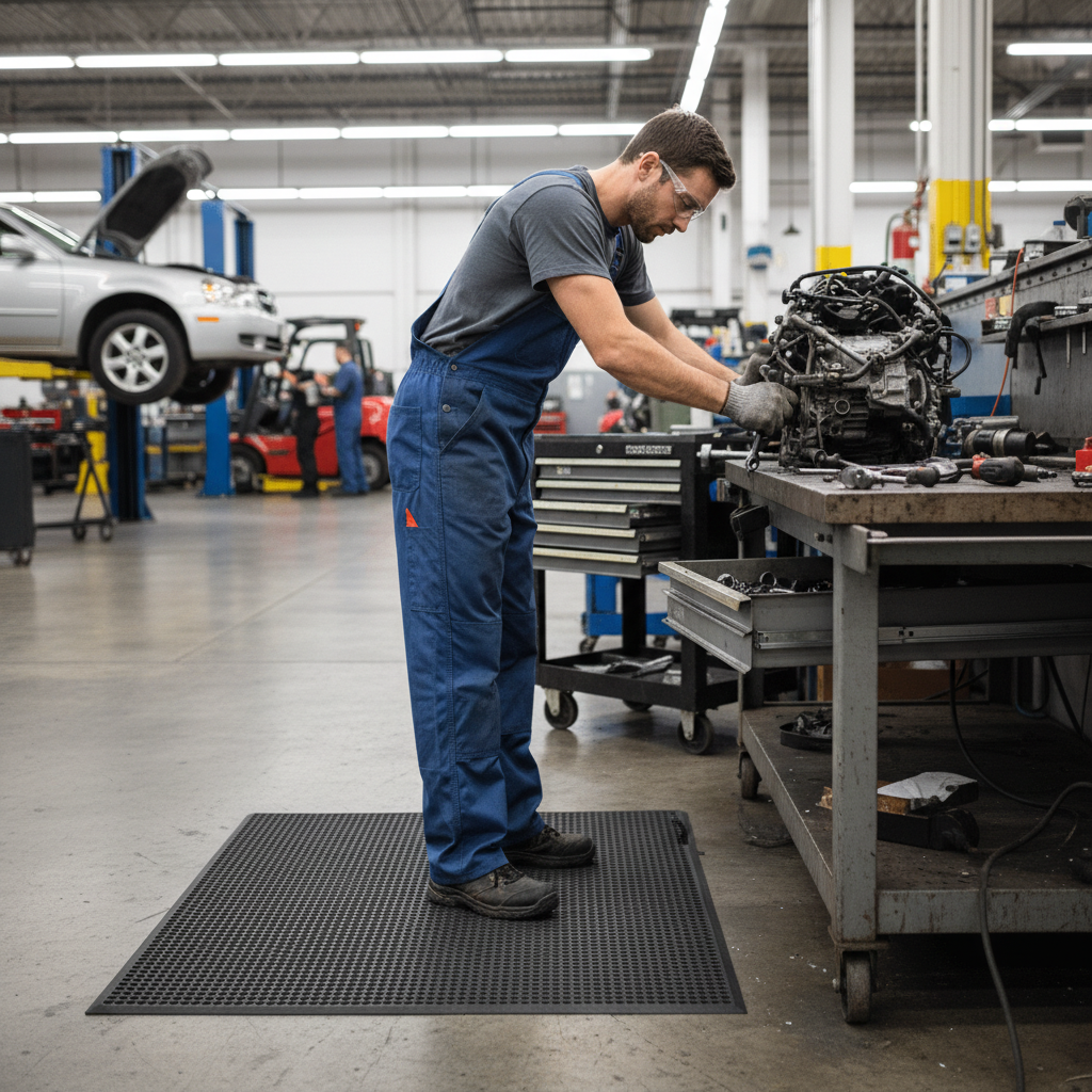 High-Performance Anti-Fatigue Ergonomic Mat with Closed-Cell Nitrile Rubber for Workplace Safety and Comfort