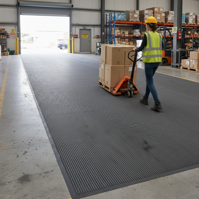 Premium Heavy Duty Entrance Roll Matting with Slip-Resistant Tread for Indoor and Outdoor Use, Easy Installation and Versatile Fit