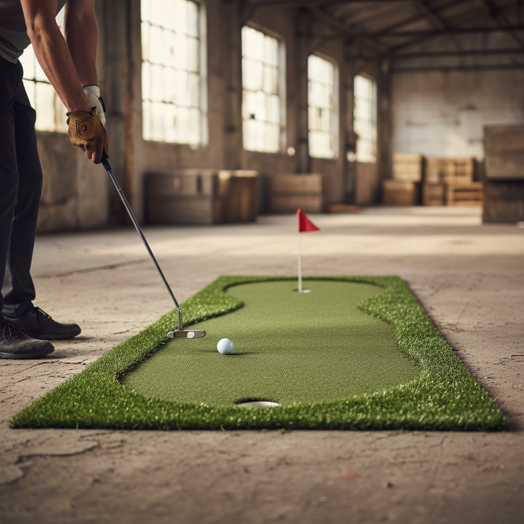 Premium All-Weather Artificial Putting Surface with Dense Nylon Fibres for Realistic Ball Roll and Long-Lasting Durability
