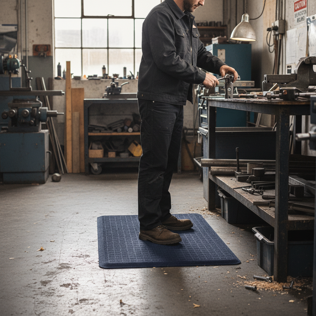 Premium Stand Up Mat with Deep Nitrile Rubber Cushioning for Comfort and Support