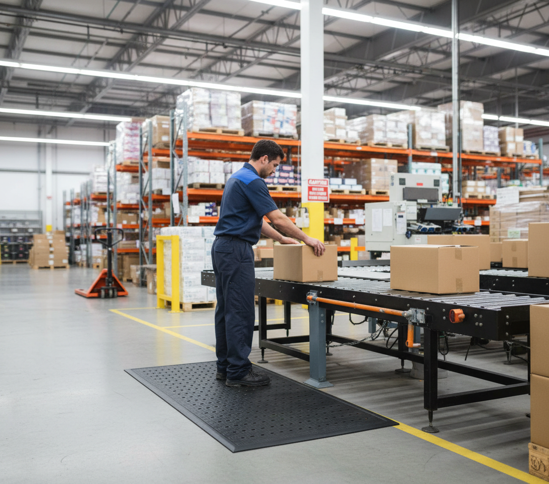 Premium Anti-Fatigue Non-Slip Mats with Drainage Holes for Wet and Greasy Areas - High-Quality Professional Grade for Industrial and Commercial App...