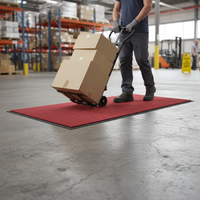 Heavy Duty Clear Red Carpet Protection Mat 85cm x 150cm UK | Premium Gripper Back