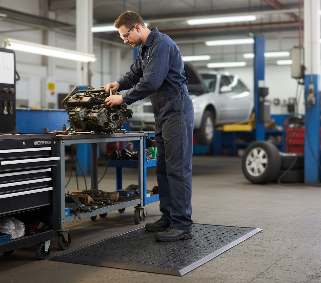 Premium Anti-Fatigue Non-Slip Mats with Drainage Holes for Wet and Greasy Areas - High-Quality Professional Grade for Industrial and Commercial App...