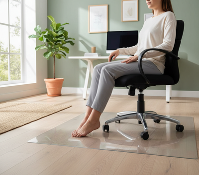 Premium Extra Thick Chair Mat for Carpeted Floors UK - Heavy Duty Office Floor Protection