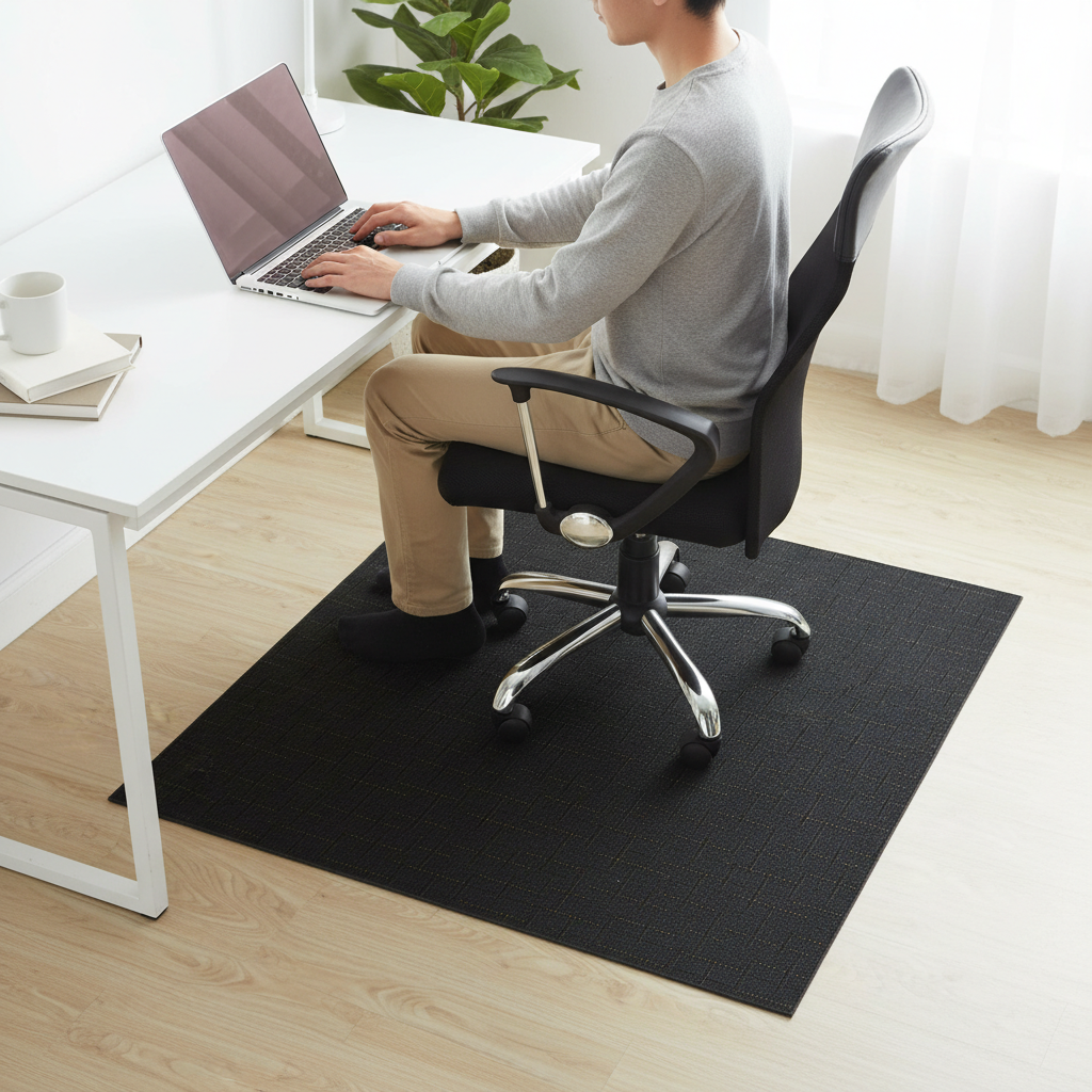 Premium Floor Protection Mat for Hard Floors - Durable Vinyl with Antibacterial Features, Various Sizes for Office and Home Use